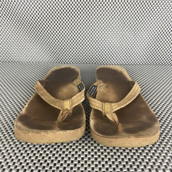 UGG Flip Flop Sandals Womens Size 8 Brown Leather Slide Thong Sandals - Picture 6 of 11